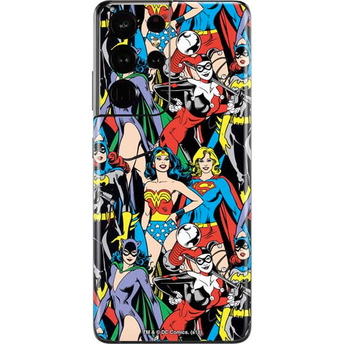 DC Comics Wonder Woman DC Bombshells Characters Pattern Galaxy S21 Ultra 5G Skin